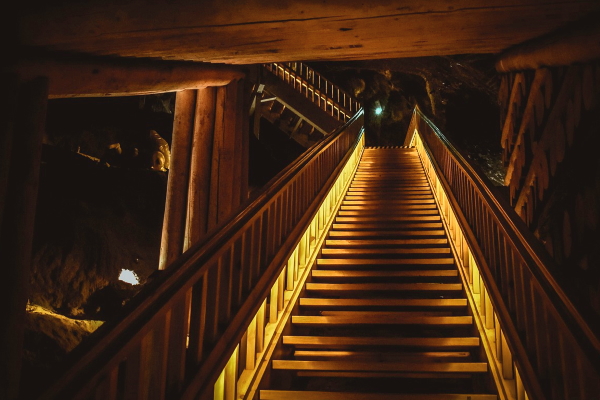 wieliczka stairs in the salt mine
