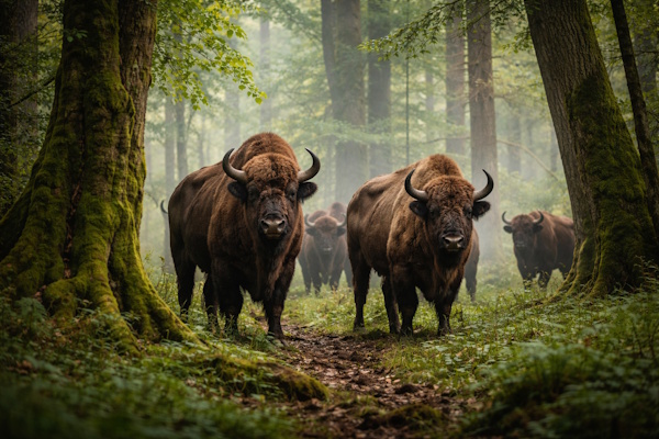 Some bisons in Poland