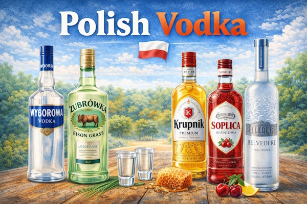 Polish vodka bottles